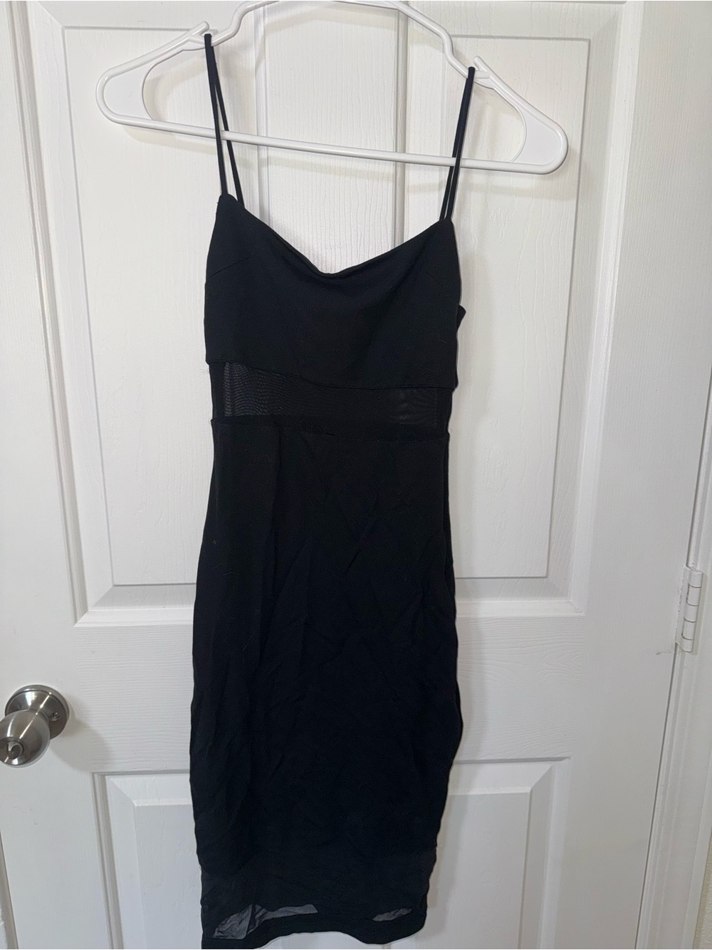 Lulu's Black Spaghetti-Strap Bodycon pDress